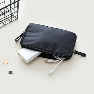 Factory Direct Supply New Korean Nylon Travel Passport Bag for Men and Women with PU Wrist ID Bag