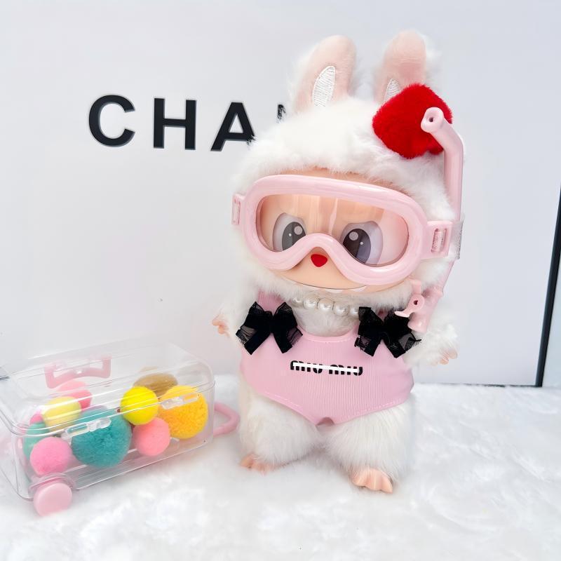 labubu 水着ダイビングゴーグルセット Labubu 人形服アクセサリー 17 センチメートルシュガー人形服交換|undefined