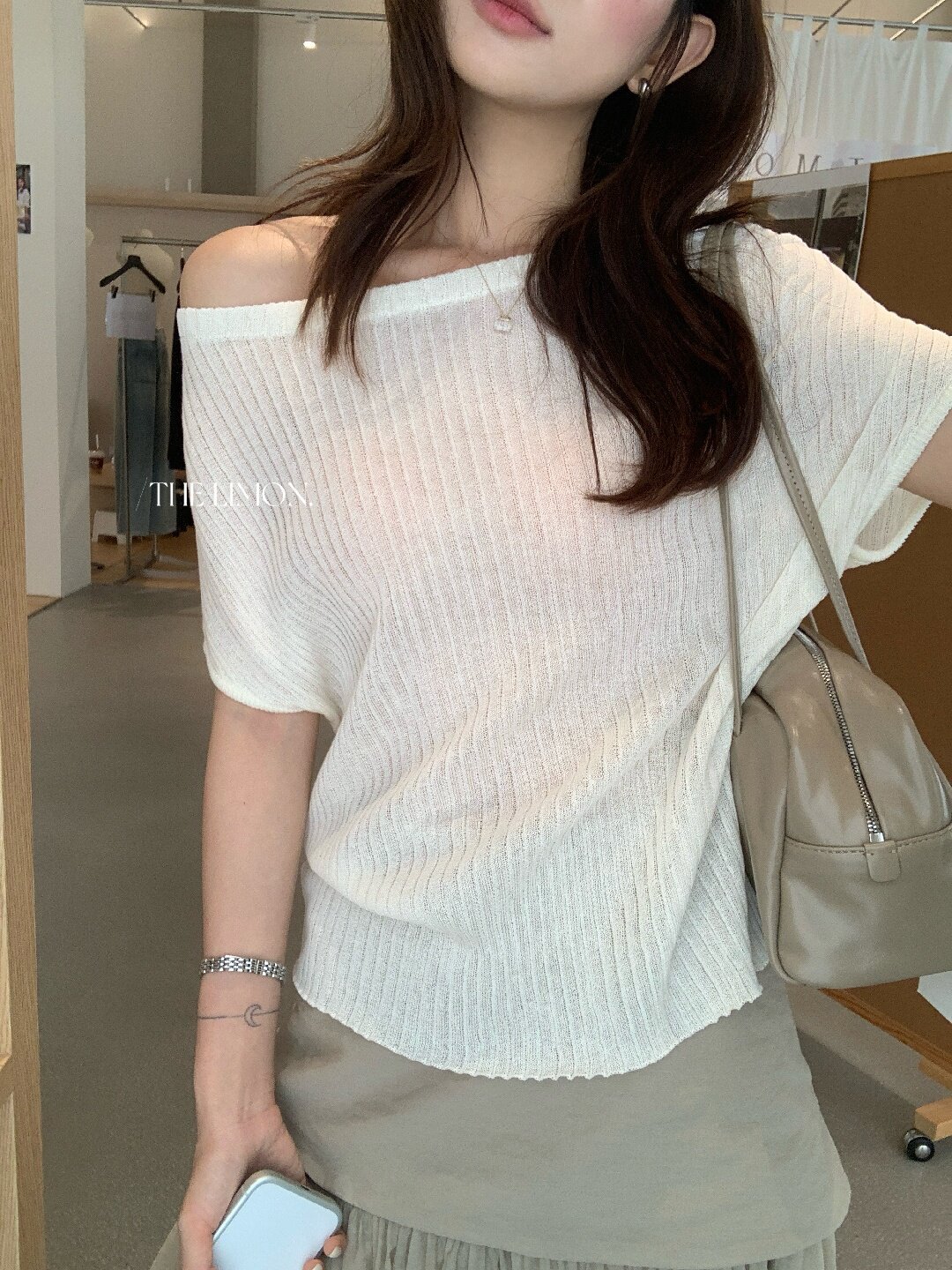 Áo thun nữ cổ tròn basic tay ngắn phong cách Hàn Quốc — Cà phê, màu đen, Bột củ sen, trắng ngà chi tiết 80