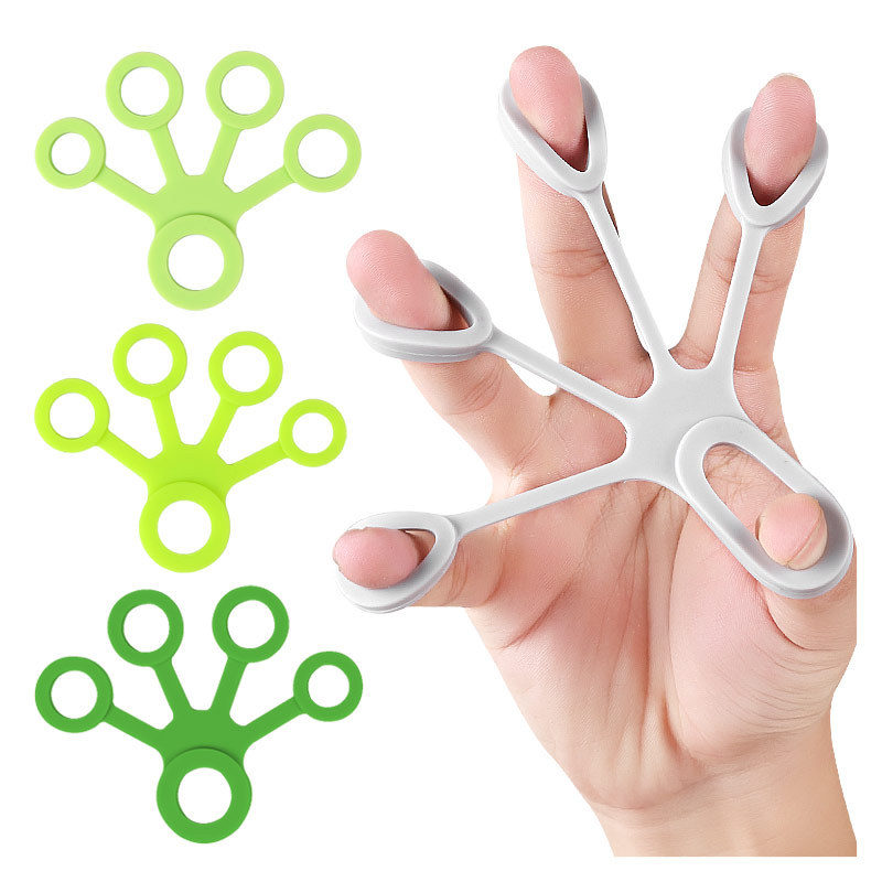 New five-finger silicone tension finger trainer piano guitar tension training hand strength silicone tension rope