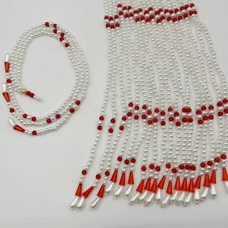 Трехножная жемчужная подвеска головной убор ханьфу пресс планка шаг встряхивание назад давление кисточка боковой зажим шпилька 2024 аксессуары в стиле древнего костюма