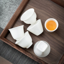 【支持代发】德化羊脂玉白瓷品茗杯陶瓷功夫茶具喝茶潮汕小茶杯