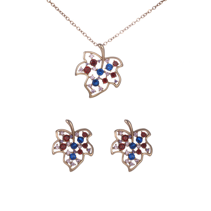 Xuping color artificial joya arce pendientes colgante diseño femenino sensación de lujo ligero conjunto de joyas