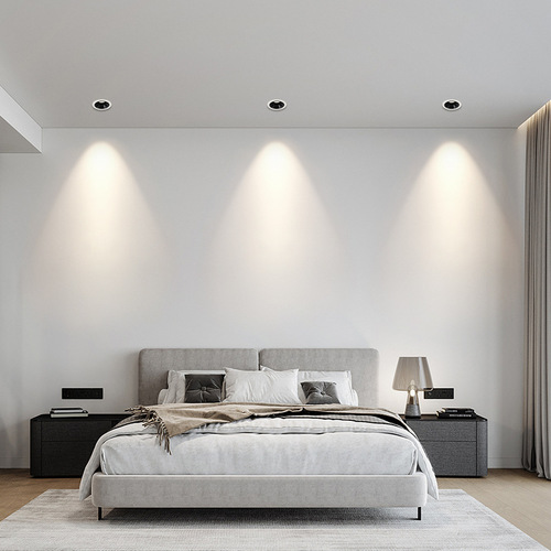 No main light deep anti-glare cob spotlight led spotlight hill home embedded concealed background wall spotlight