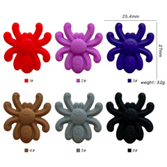 Factory Hot-selling Food-Grade Silicone Solid Color Spider Beads Baby Teething Chew Toys Wholesale