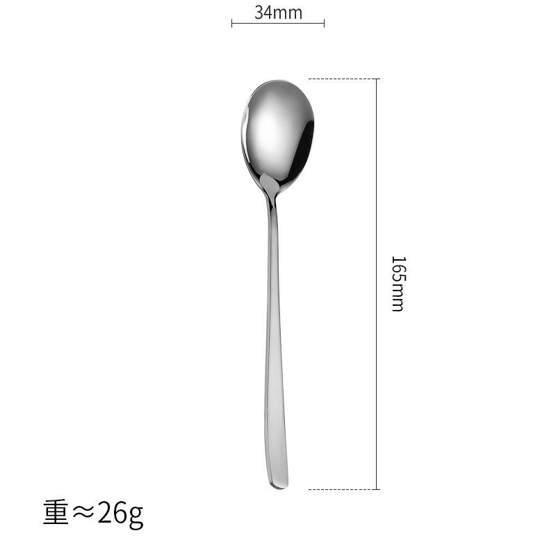 不锈钢韩式勺叉高颜值家用餐具长柄饭勺调羹勺酒店餐叉甜品勺批发|undefined