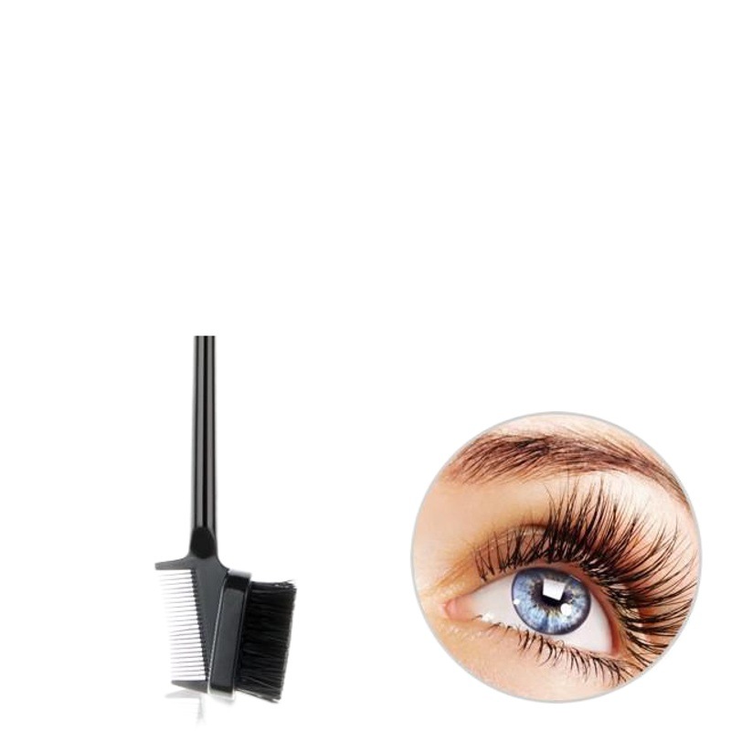Cross-border hot sale steel needle comb eyebrow brush three-in-one beauty tool brush beauty products customizable logo