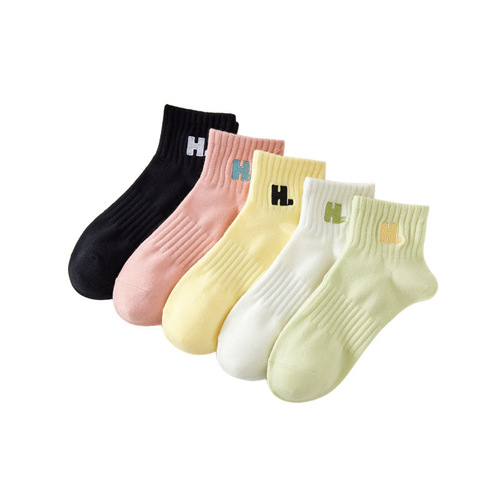 New socks, women's socks, spring and autumn, absorb sweat and deodorant, Korean students, cute Japanese, ins, fashionable all-matching women's short socks