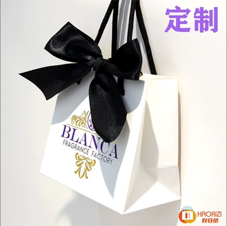 紫黑色烫金蝴蝶结礼品袋手提袋纸袋伴手礼物袋工厂直发手提袋定制