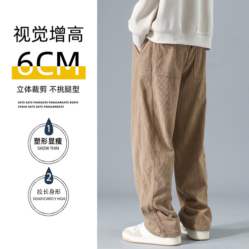 Spring Trend Fashion Men's Summer Sports Casual Pants American Streetwear Brand Loose Plus Size Straight Leg Wide Leg Pants