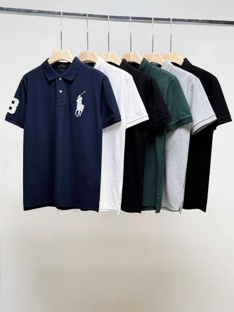 Foreign Trade Paul Rl Ralph Lauren Classic Polo Shirt Embroidered Lapel Men's New Style Affordable European Goods Cross-Border Short-Sleeve