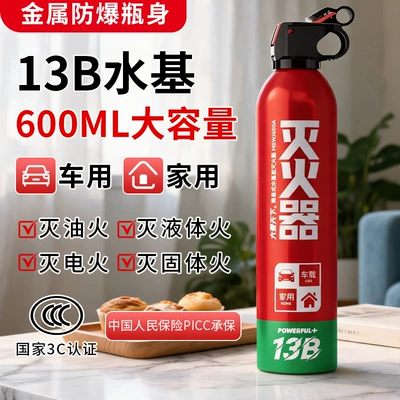 Portable Vehicle-Mounted Water-Based Fire Extinguisher Car Annual Inspection Fire Equipment Vehicle Water-Based Fire Extinguisher 13B