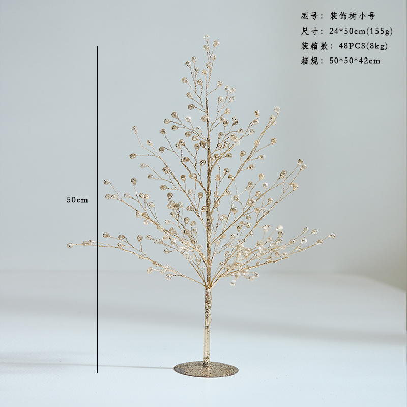 Buscando árbol de Navidad transfronterizo nuevo festivo acrílico rojo decoración de vacaciones accesorios DIY árbol transparente decoración