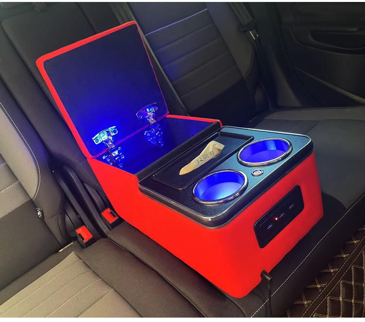 Car Rear Armrest Box, Universal Second Row Middle Storage Box, Car Rear Seat Armrest Interior Modification