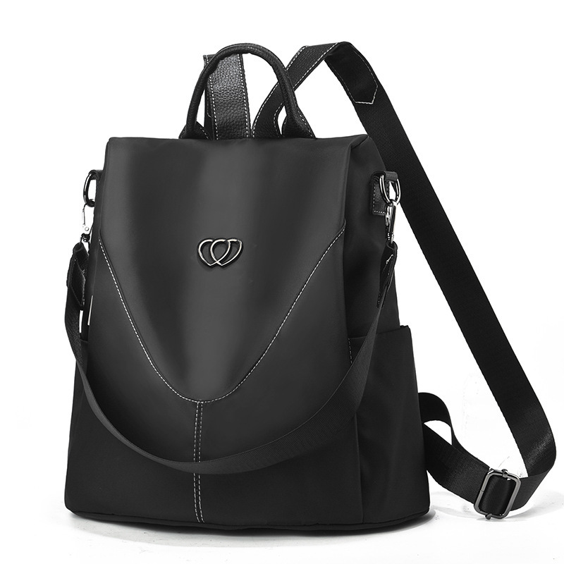 Mochila de nailon impermeable, ligera, de cuero suave, de gran capacidad, antirrobo, para la escuela, textura nueva, bolso para mujer