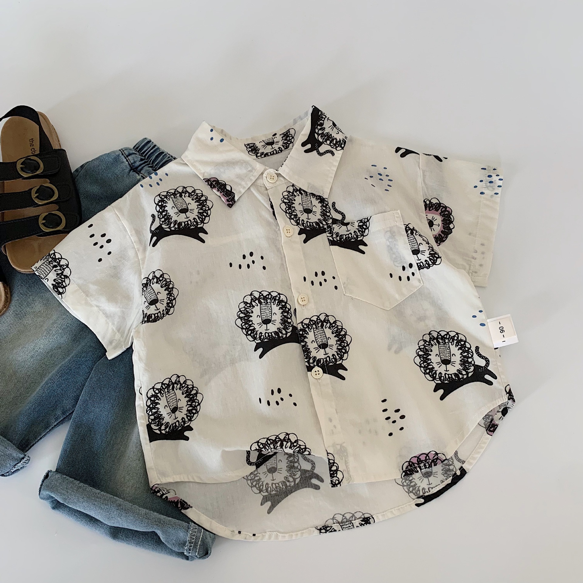 Camisa para niños Maibao camisa delgada para niños verano 2025 nuevo estilo top de manga corta ropa de verano para niños al por mayor