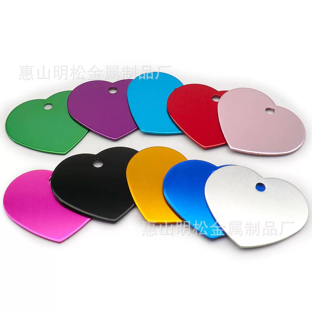 32mm любовная собака карточка может быть выгравирована алюминиевая кошка-ключ антипотерянный декоративный ошейник для собак, модные аксессуары для домашних животных бирка