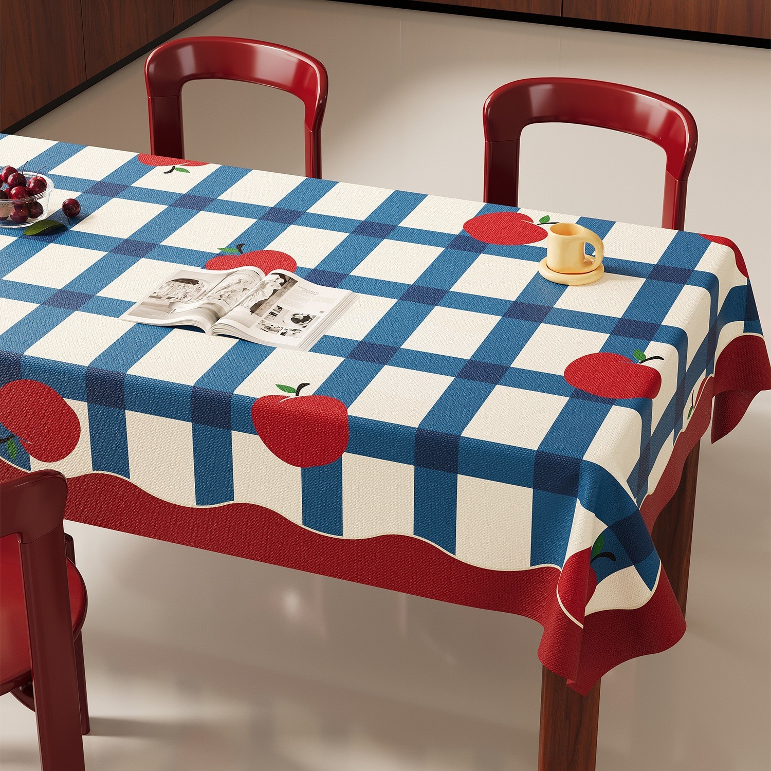 Dopamine Tablecloth Waterproof and Oil-Proof No-Wash Pvc Dining Table Cover Light Luxury High-End Ins Style Cartoon Coffee Table Cover