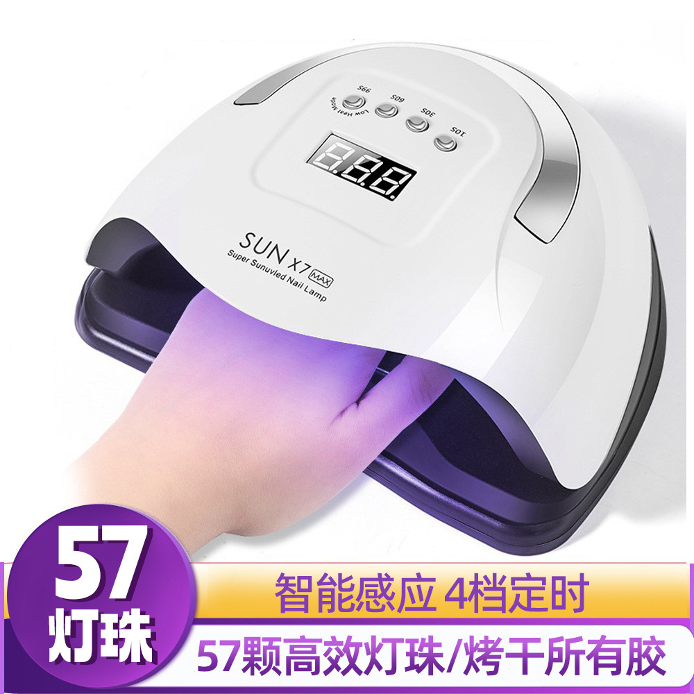 SUNx7max lámpara de uñas 180W esmalte de uñas pegamento máquina de uñas lámpara de hornear no Mano Negra inducción automática lámpara de fototerapia de uñas