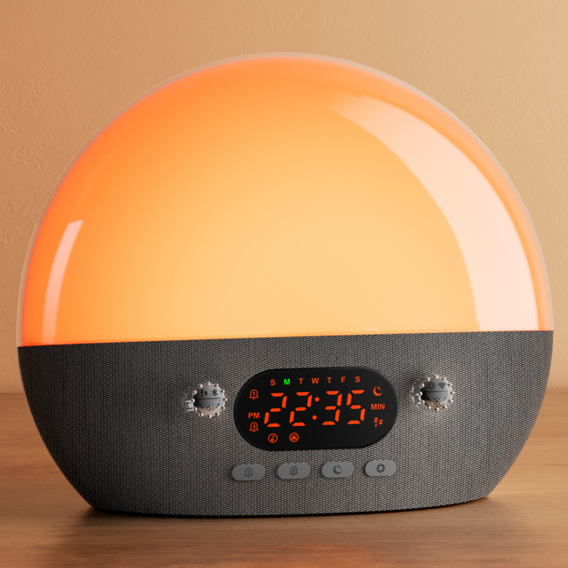 模擬日の出覚醒灯アマゾン国境を越えた白騒音と睡眠雰囲気灯bluetooth音楽知能夜灯|undefined