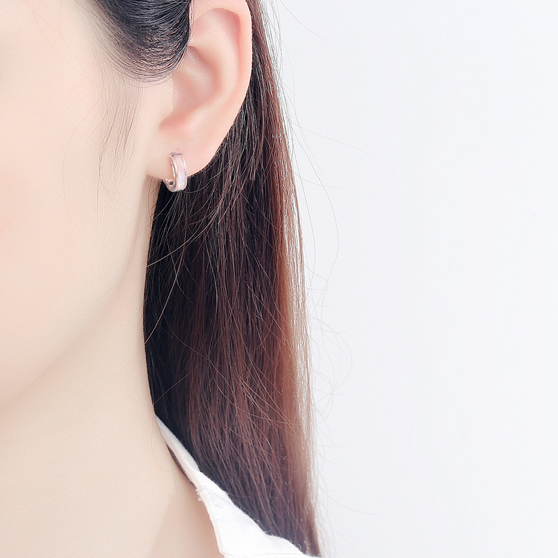 7g Weight Shell Inlay Material Earrings Classification 1 Pair 925 Sterling Silver Shell Geometric Earrings