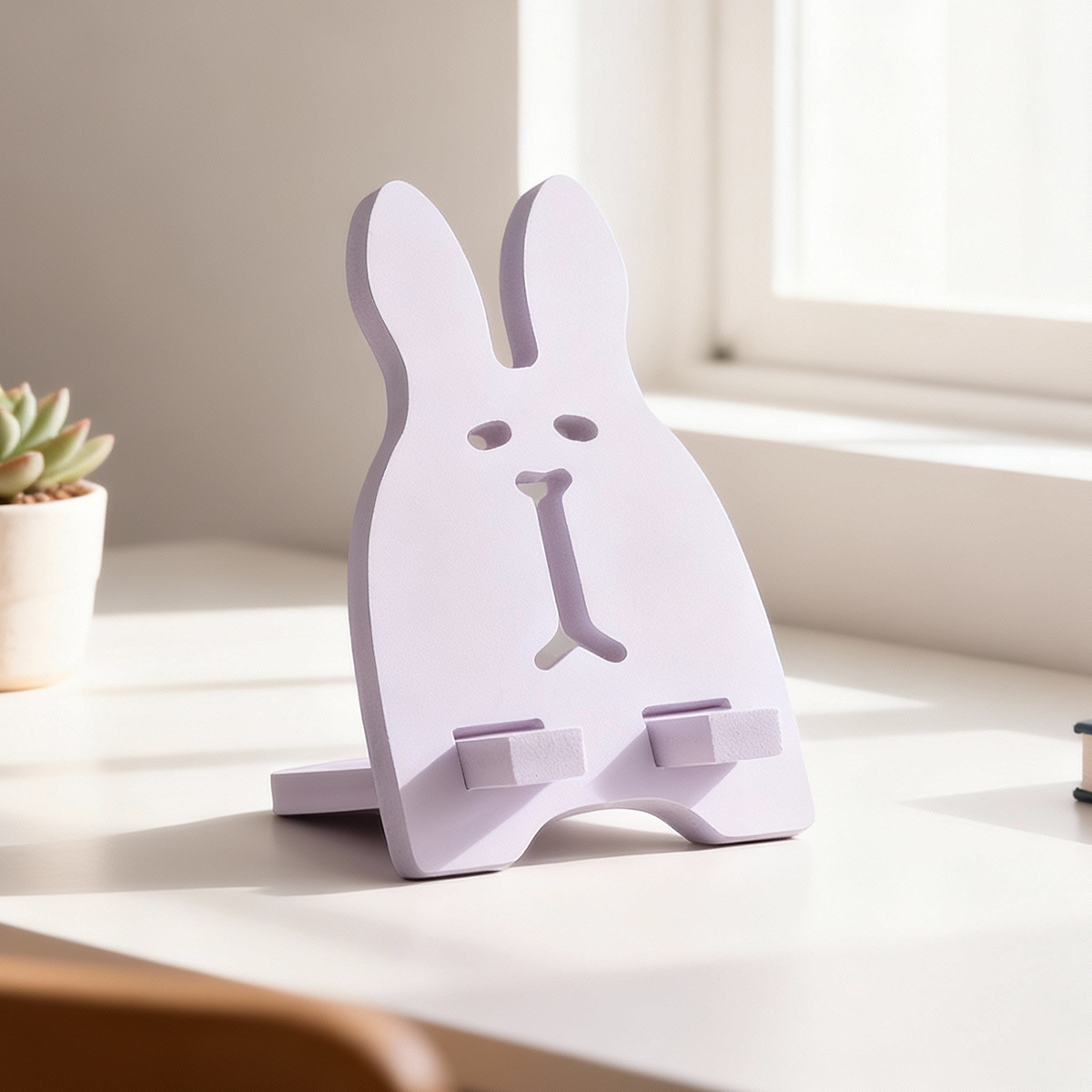 Conejo creativo soporte de teléfono móvil estante de televisión de dibujos animados escritorio plano estante de almacenamiento simple