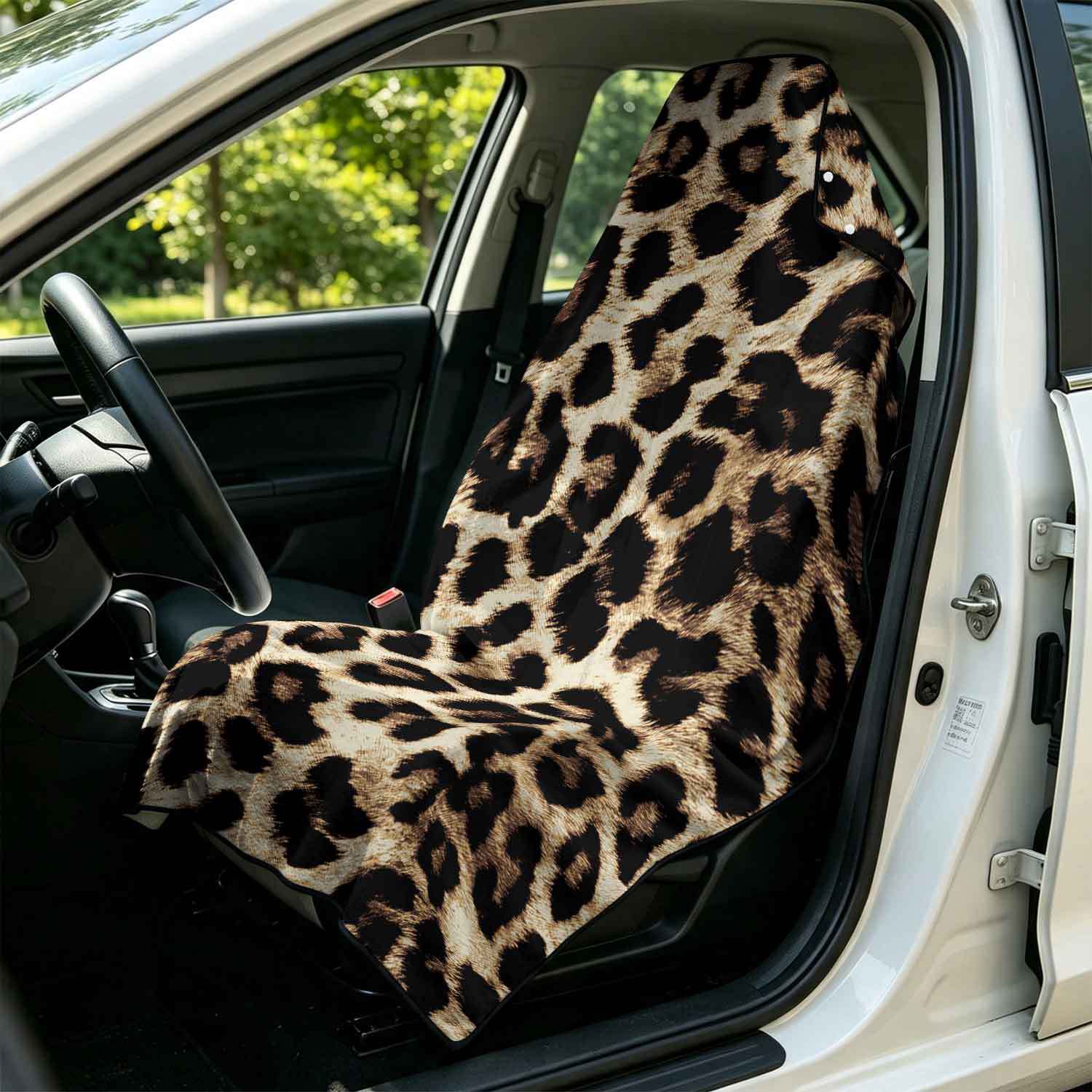Printed bath towel and car seat cover 2-in-1, ultra-fine fiber outdoor beach and car dual-use universal seat cushion