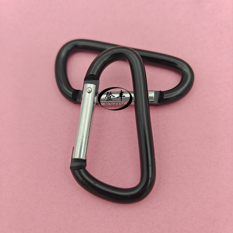 high quality No. 4 D-type aluminum alloy mountaineering buckle outdoor mountaineering buckle safety quick hanging charging treasure small size buckle 3.5