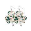 Clothing, accessory, green polyurethane earrings, wide color palette