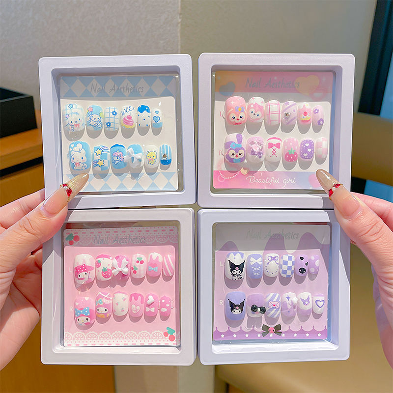 New Cartoon Kuromi Children's Wearable Nail Gel Removable Nail Art Stickers Cute Princess Kindergarten Stickers New Cartoon Kuromi Children's Wearable Nail Gel Removable Nail Art Stickers Cute Princess Kindergarten Stickers