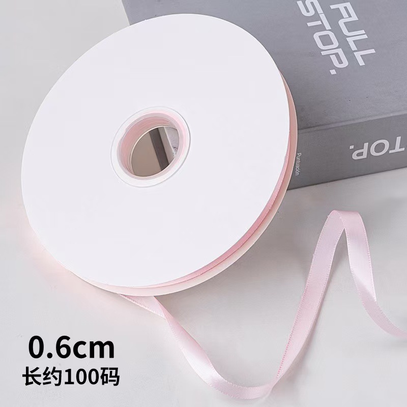 1cm de poliéster de doble cara cinta de color puro decoración de pastel caja de regalo embalaje floral cinta horneado cinta de decoración