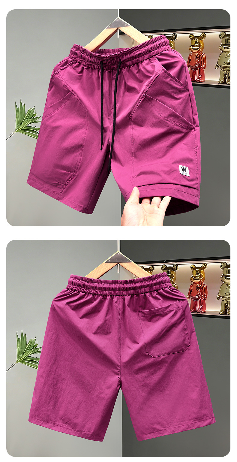 Lightweight Men's 5-Inch Inseam Quick-Dry Sports Shorts With Geometric Print For Running Gym Beach Vacation_viptrois.com