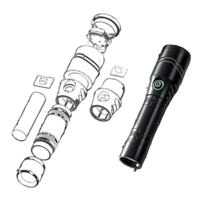 UV fənərlər: USB Rechargeable Spotlight with