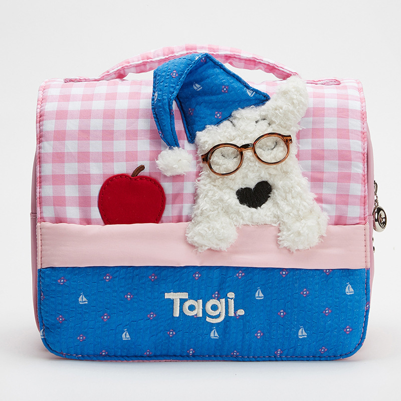 Tagi「笑」笑い子犬おやすみ収納袋ポータブルトイレタリーバッグかわいい犬収納化粧品袋女性用|undefined