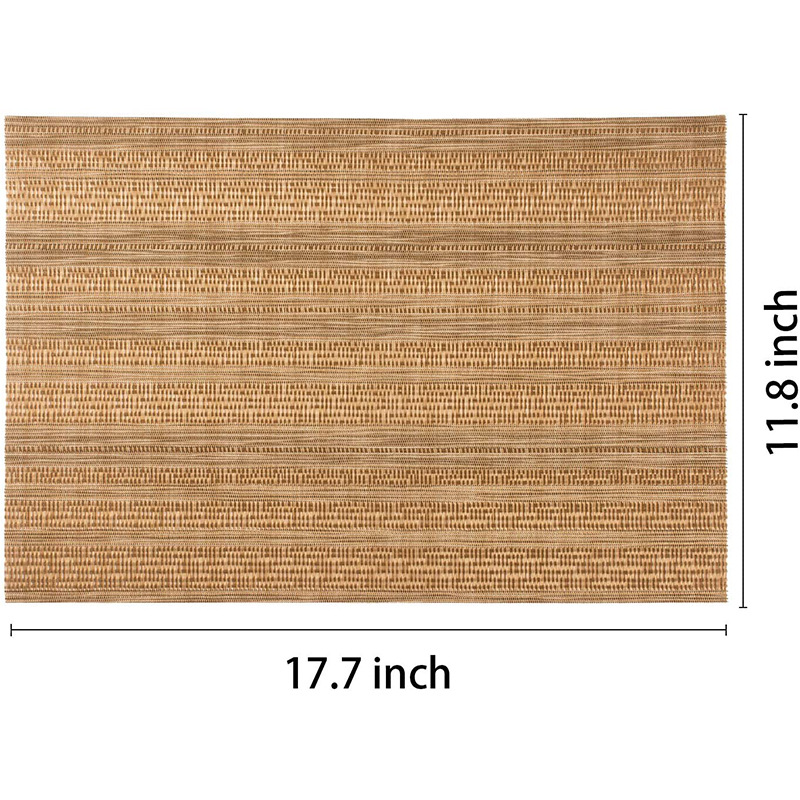 Nuevo mantel de PVC tejido a rayas fácil de cuidar estera de aislamiento de dos colores antideslizante