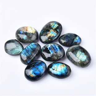 Amazon Hot-selling Natural Crystal Lavolite Moonlight Hand Handle Pieces Original Stone Ore Standard Blue Moonlight Play Ornaments