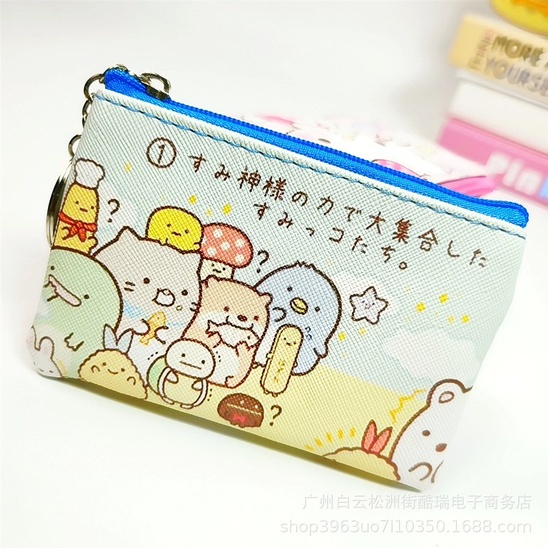 Bolso de la moneda de los niños de dibujos animados lindo niños y niñas monedero bolso de La Moneda bolso de la tarjeta de cremallera pequeña bolsa regalo del estudiante de la escuela primaria