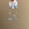 Crystal, advanced earrings, silver needle, gradient, high-quality style