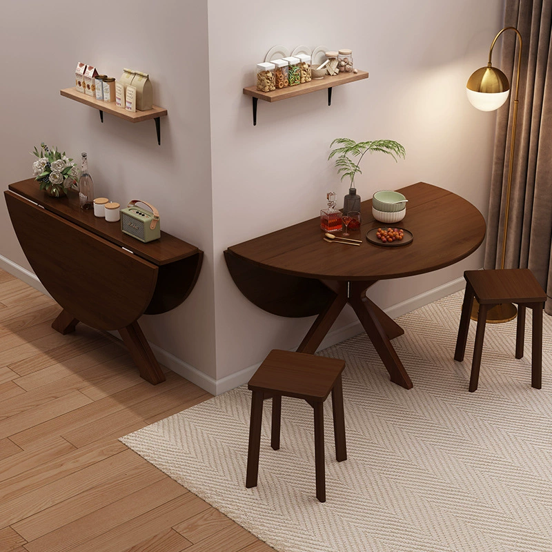 Бамбуковый стол за круглым столом Домашний маленький круглый новый китайский простой складной портативный стол за круглым столом