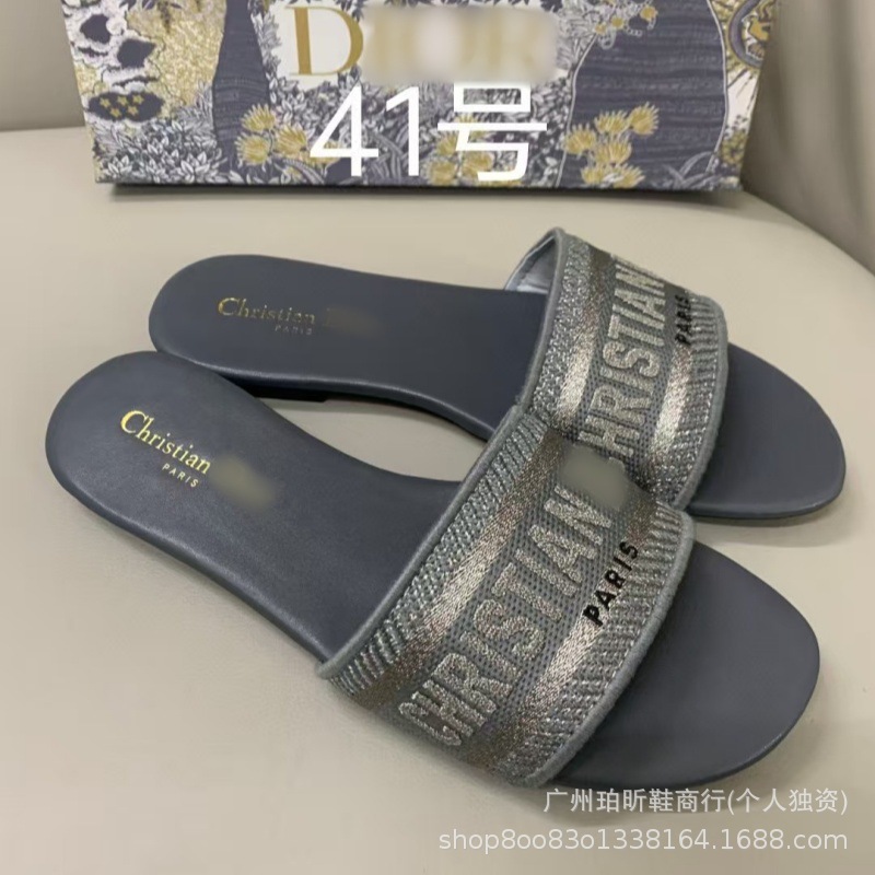 Zapatillas clásicas de alta versión D casa bordadas en una línea Zapatillas de piel de oveja para mujer