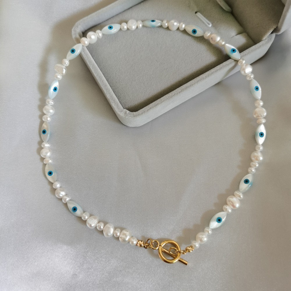 32g Weight Bracelets, Necklace Classification 2 PCS/Package Quantity Holiday, Daily Occasion Beaded, Freshwater Pearl, Titanium Steel Material Geometric Pattern Women's Gender Casual, Simple Style Style 2 PCS/Package Beaded Freshwater Pearl Titanium Steel Freshwater Pearl Jewelry Sets 65