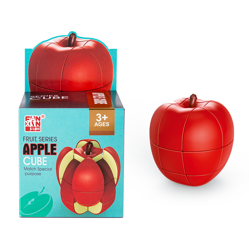 Pan-nuevo cubo de fruta de simulación simple entrada rompecabezas descompresión juguete en forma de traje de fruta cubo giratorio suave