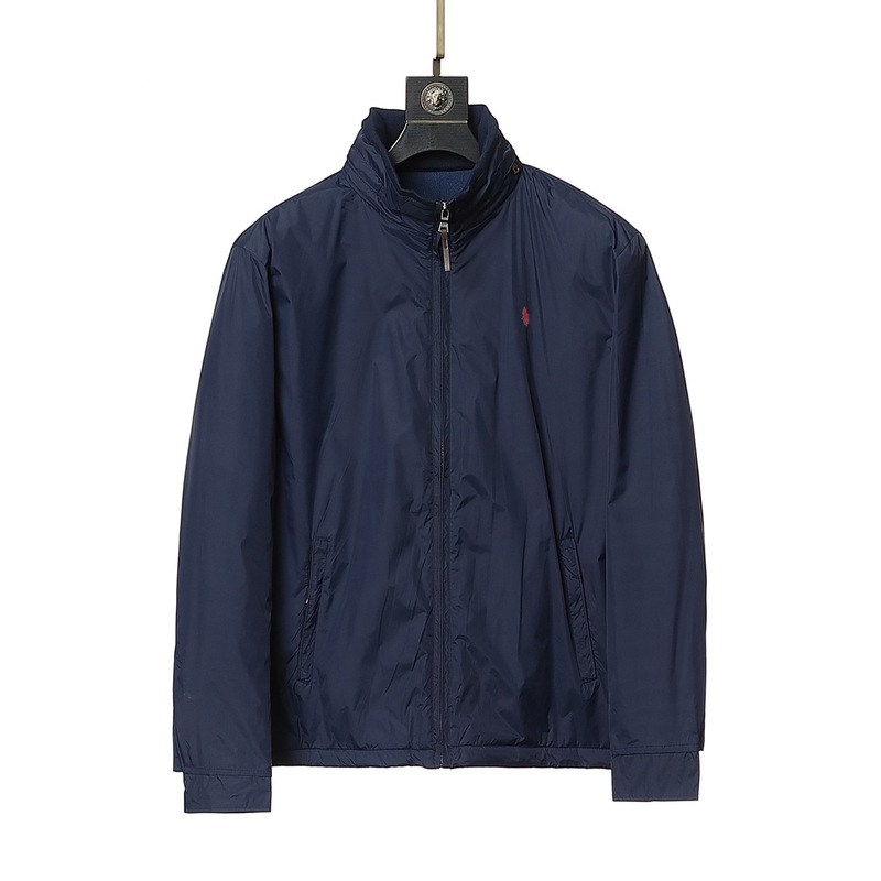 Winter New RL Pony Mark Paul Men's Cotton Jacket fleece-lined Cardigan Business Casual Clothes Jacket Removable Hat