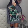 外贸印花女士宽松卫衣