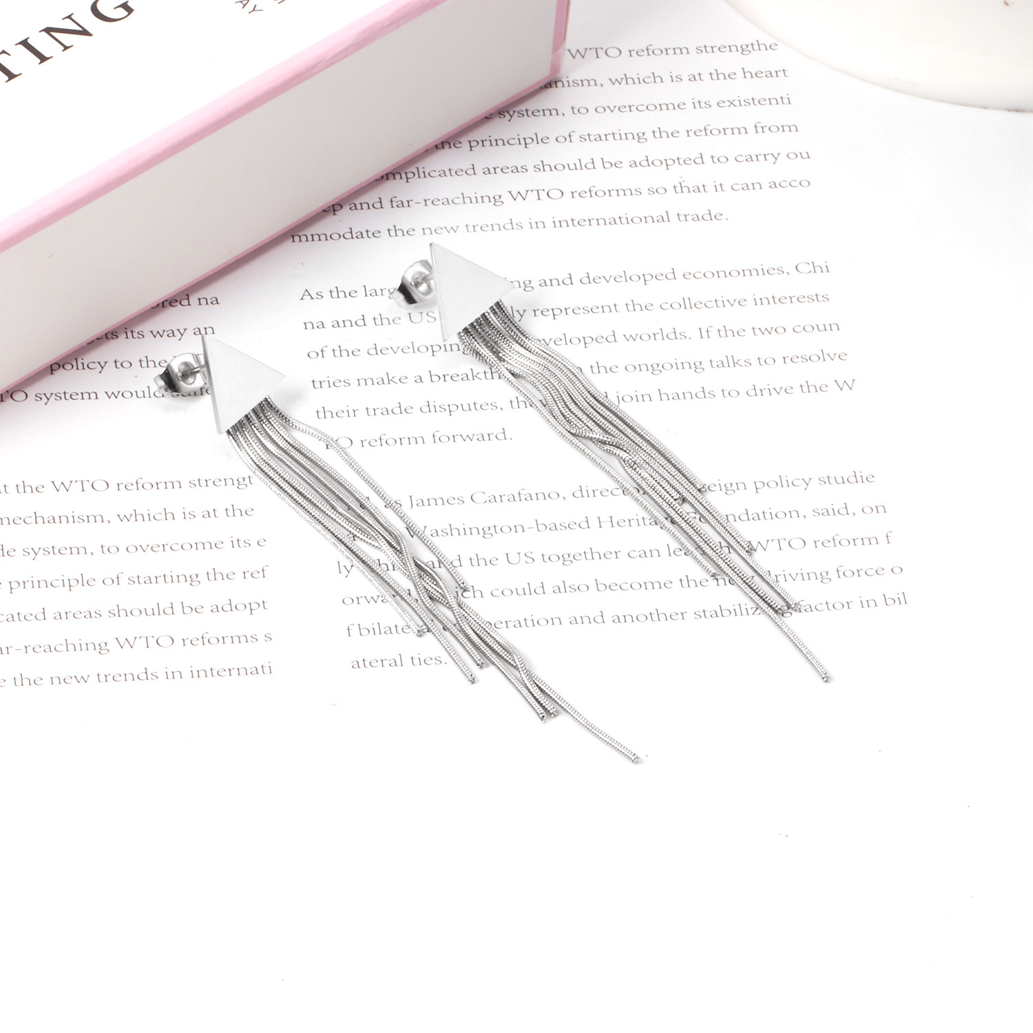 13g Weight Drop Earrings Classification 1 Pair Quantity Daily Occasion Stainless Steel Material Rhombus Pattern Women'S Gender Plating Design Fashion Style Fashion Rhombus Stainless Steel Plating Drop Earrings 1 Pair 20
