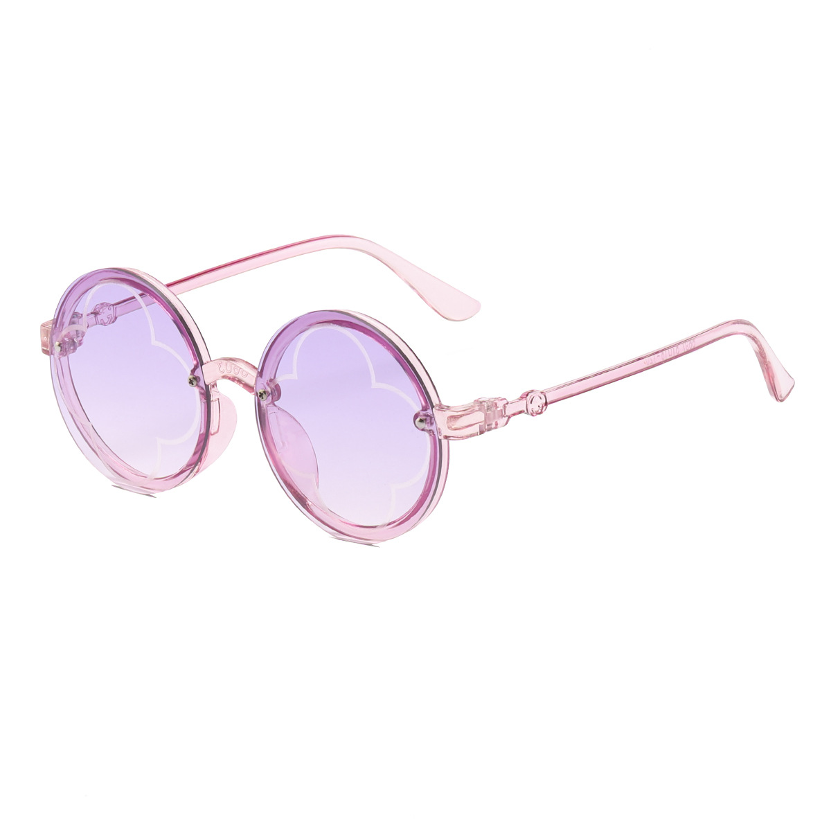 2021 gafas de juego de estilo coreano mismo estilo gafas de sol para niños personalidad de la moda transfronteriza gafas de marco redondo gafas de sol de trébol