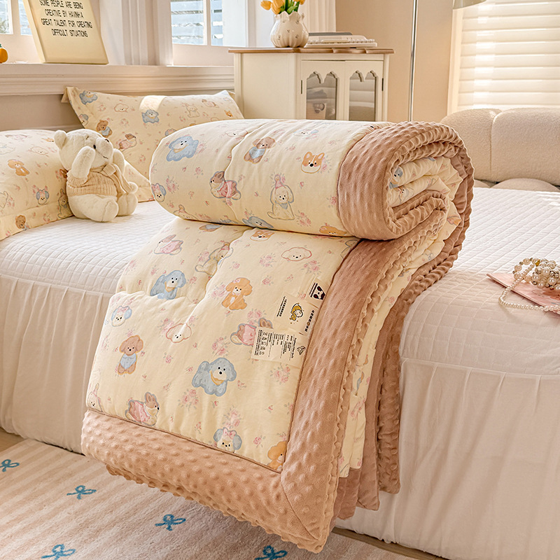 강아지 가족 [A급 순면]★버전 B 비니 플리스]