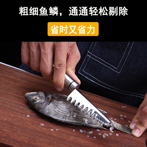 304 stainless steel thickened fish scale planing tool fish killer household kitchen fish killing knife scraping fish scales