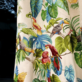 American High-End Embroidered Curtains Velvet French European Style Milky White Light Luxury Living Room Bedroom Villa High-End