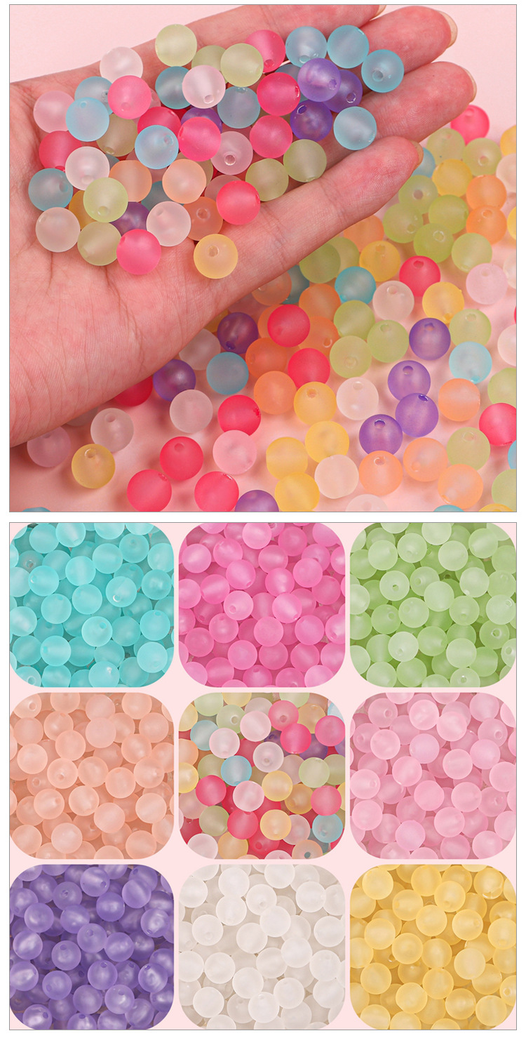 40g Weight Beads Jewelry Making Type Diameter 10mm, Diameter 8mm Jewelry Making Size DIY Jewelry Accessories Classification Hole 2~2.9mm Hole Size 1 Set Diameter 10mm Diameter 8mm Hole 2~2.9mm Arylic Round DIY Jewelry Accessories Beads